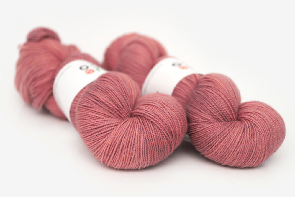 semisolid hand dyed blush (dusty rose pink) spun xl yarn