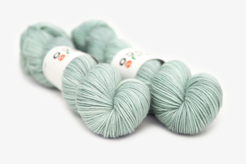 semisolid hand dyed light powder blue dk yarn