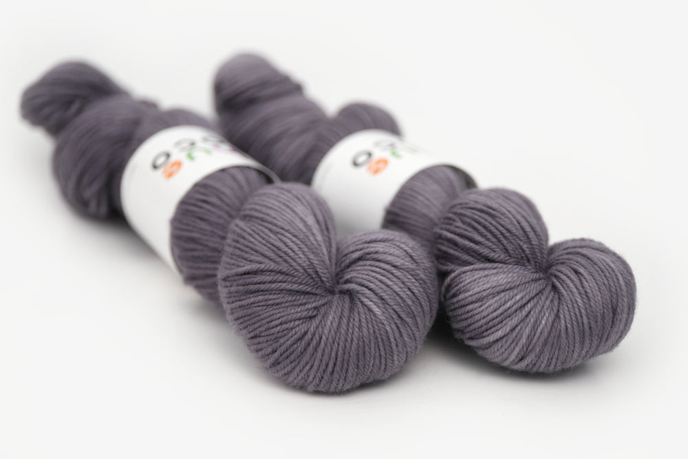 semisolid hand dyed charcoal (dark silver gray) dk yarn