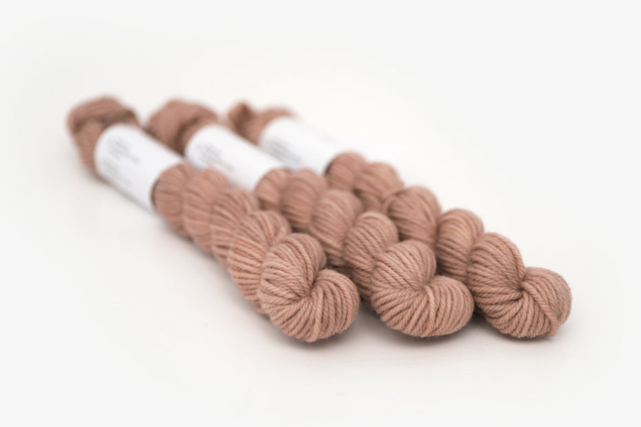 semisolid hand dyed mauve (taupe) dk mini yarn