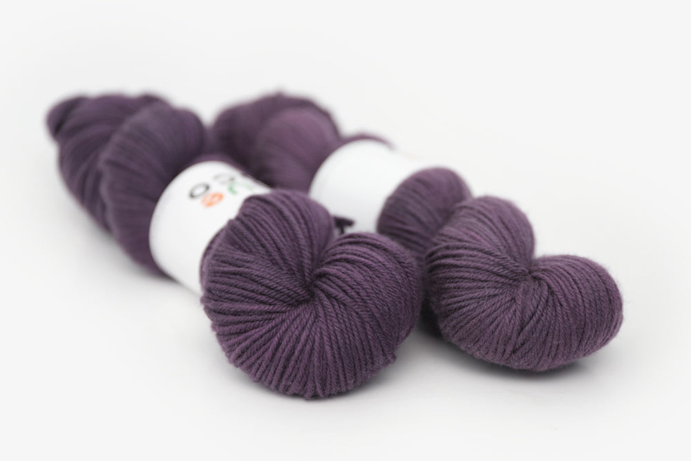 semisolid hand dyed vineyard (dark wine purple) dk yarn